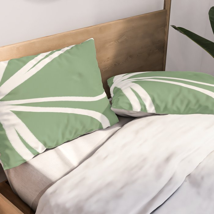 Minimal Flora - clover green Pillow Sham Gallery Image 2