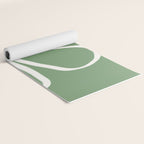 Minimal Flora - clover green Yoga Mat Gallery Image 2