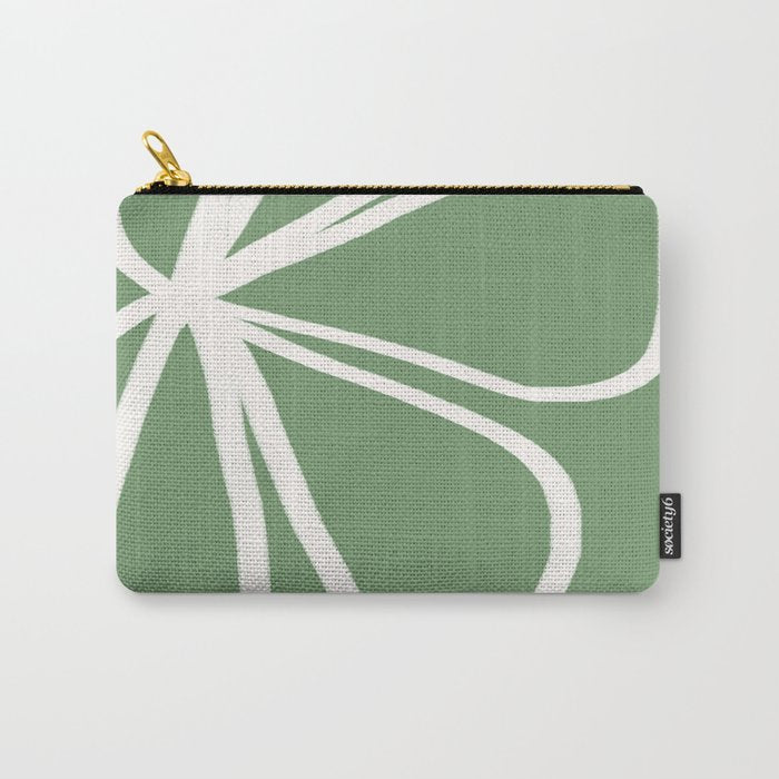 Minimal Flora - clover green Carry All Pouch Gallery Image 1