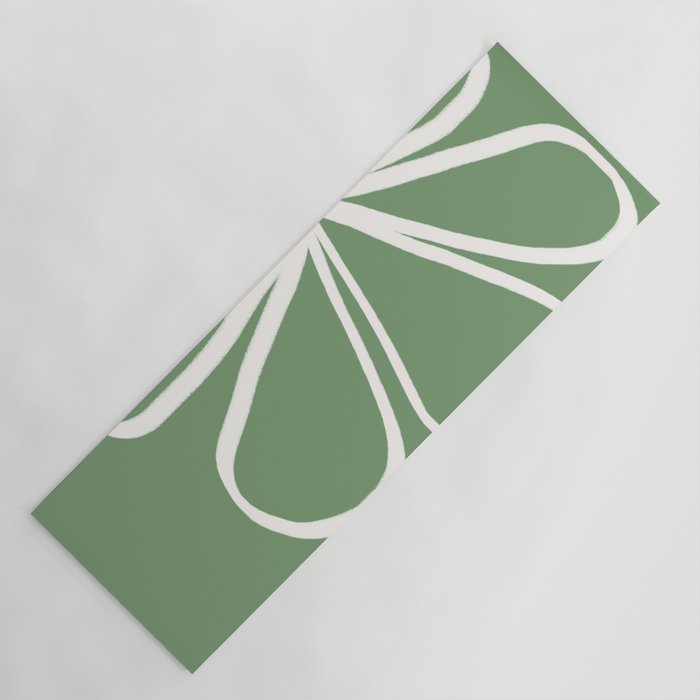 Minimal Flora - clover green Yoga Mat Gallery Image 1
