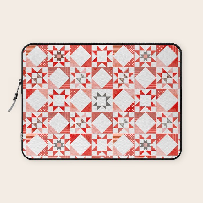 Christmas Quilt - pattern no1 Laptop Sleeve Gallery Image 1