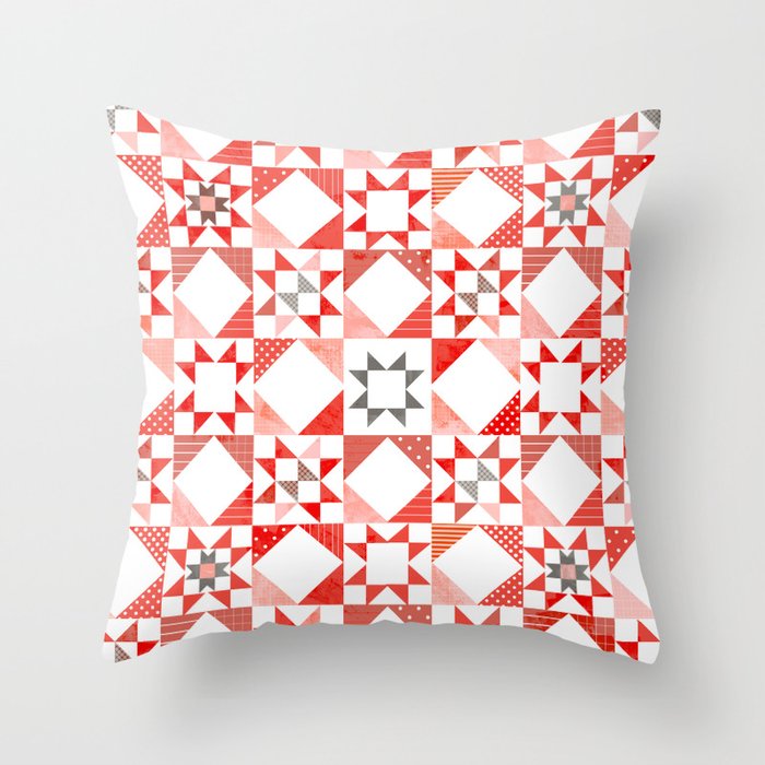Christmas Quilt - pattern no1 Throw Pillow Gallery Image 6