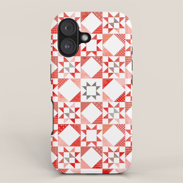Christmas Quilt - pattern no1 iPhone Case Gallery Image 1