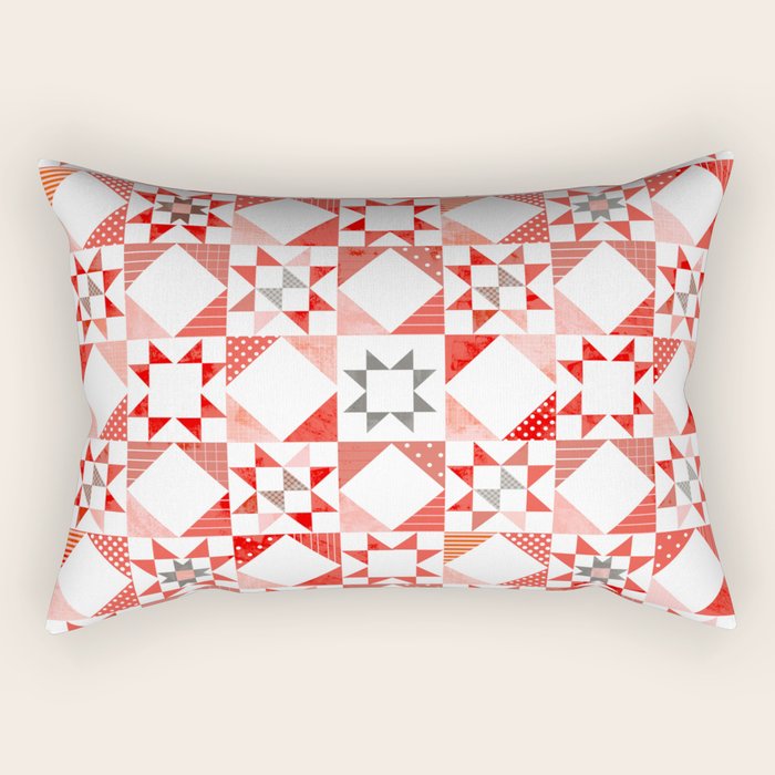 Christmas Quilt - pattern no1 Rectangular Pillow Gallery Image 2