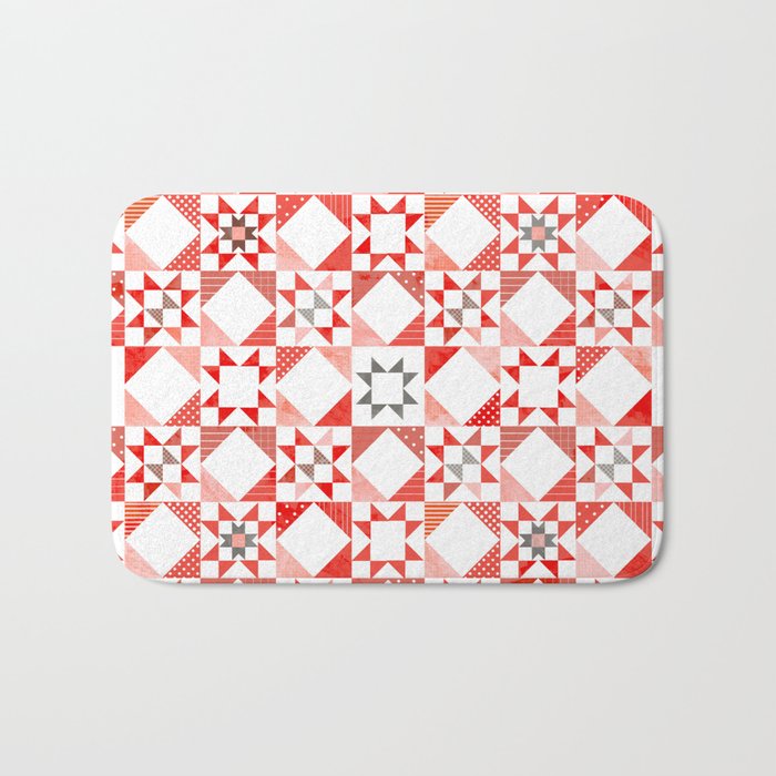 Christmas Quilt - pattern no1 Bath Mat Gallery Image 1