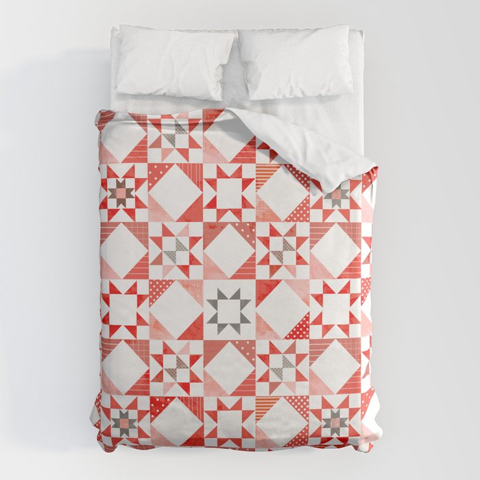 Christmas Quilt - pattern no1 Duvet Cover Gallery Image 6