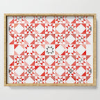 Christmas Quilt - pattern no1 Serving Tray Gallery Image 1