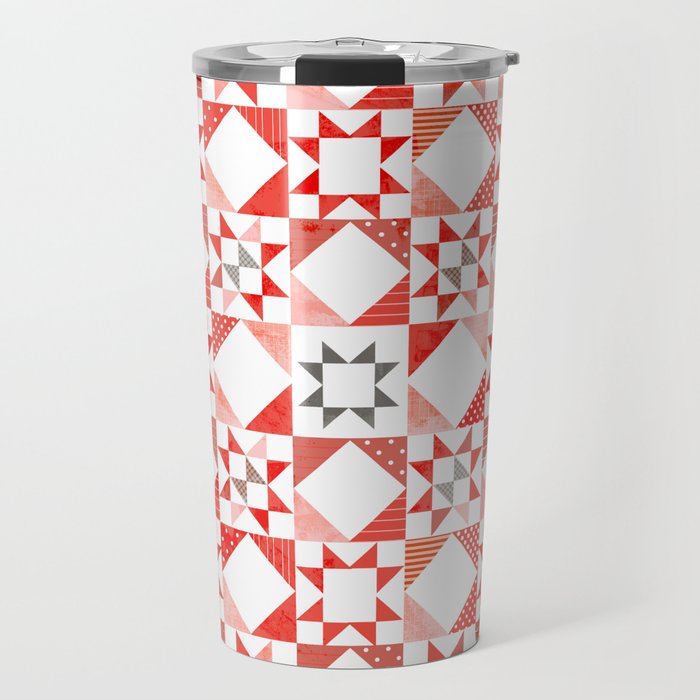 Christmas Quilt - pattern no1 Travel Mug Gallery Image 1