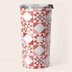 Christmas Quilt - pattern no1 Travel Mug Gallery Image 2