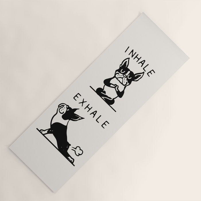 Inhale Exhale Boston Terrier Yoga Mat Gallery Image 1