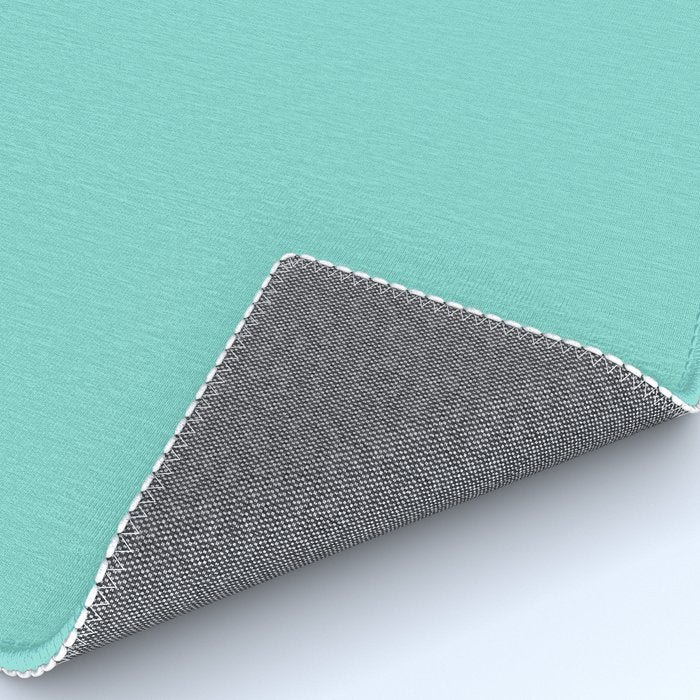 Mid Century Modern Atomic 50s Starburst Trio in Light Medium Robin's Egg Blue and Black Rug Gallery Image 4
