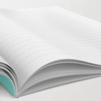 Mid Century Modern Atomic 50s Starburst Trio in Light Medium Robin's Egg Blue and Black Notebook Gallery Image 2