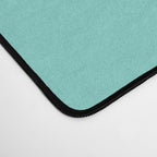Mid Century Modern Atomic 50s Starburst Trio in Light Medium Robin's Egg Blue and Black Desk Mat Gallery Image 4