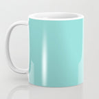 Mid Century Modern Atomic 50s Starburst Trio in Light Medium Robin's Egg Blue and Black Coffee Mug Gallery Image 3