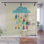 cloudy with a chance of rainbow Wall Mural Gallery Image 1