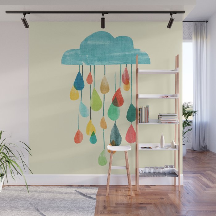 cloudy with a chance of rainbow Wall Mural Gallery Image 1