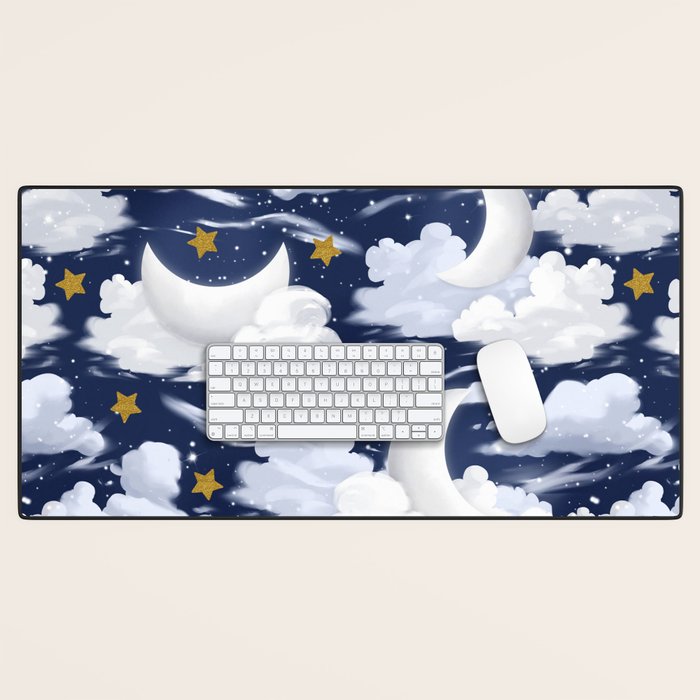 Magical Moon and Stars Desk Mat Gallery Image 1