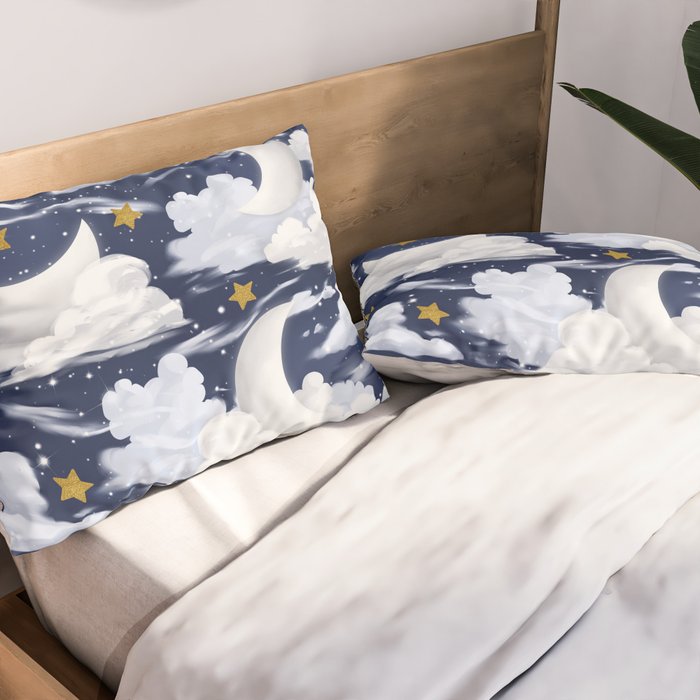 Magical Moon and Stars Pillow Sham Gallery Image 2