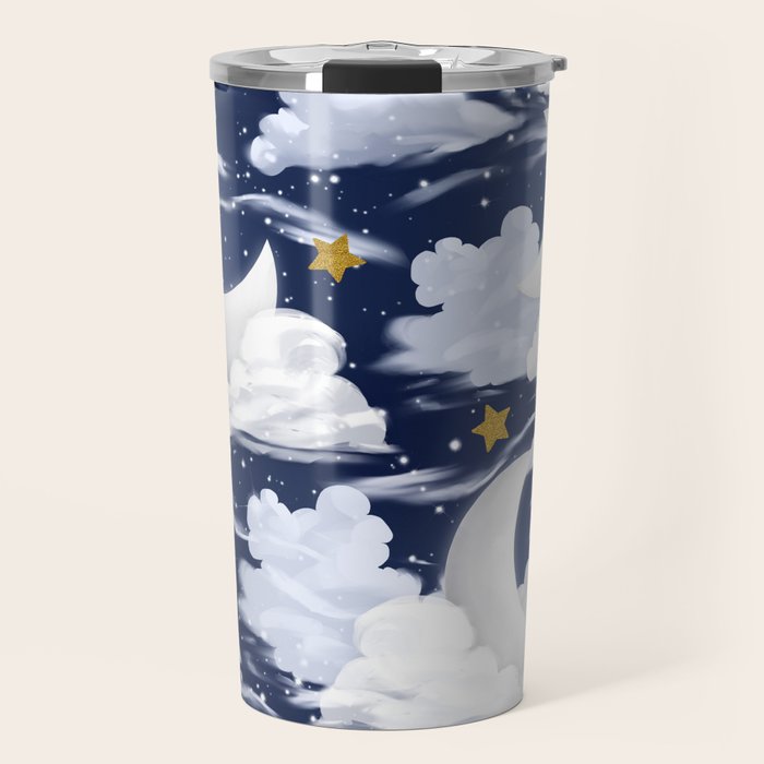 Magical Moon and Stars Travel Mug Gallery Image 1