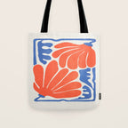 Coral Flowers & Ferns Tote Bag Gallery Image 1