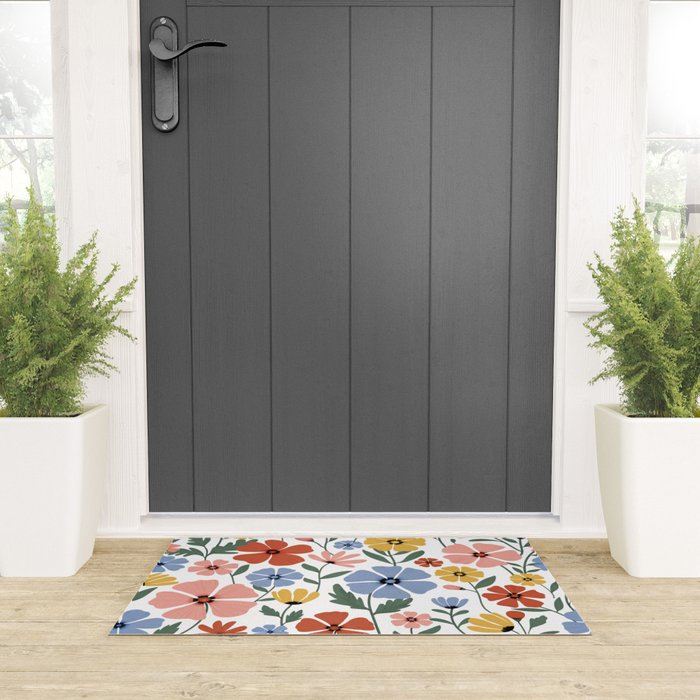 Colorful wildflowers Welcome Mat Gallery Image 3