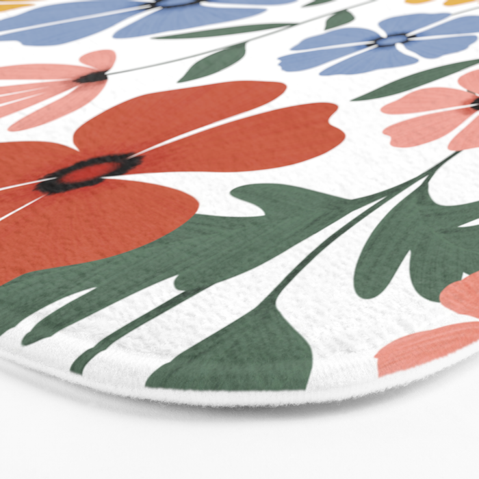 Colorful wildflowers Bath Mat Gallery Image 3