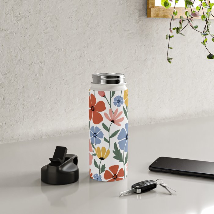 Colorful wildflowers Water Bottle Gallery Image 4