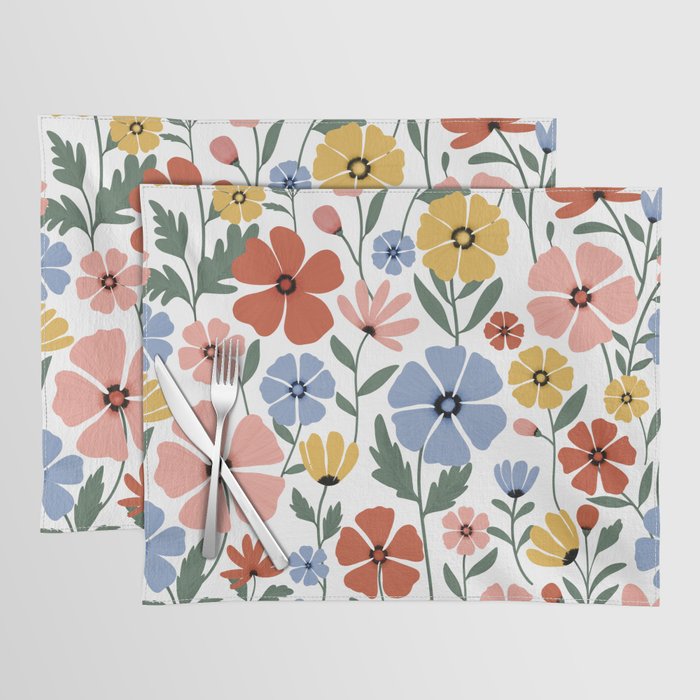 Colorful wildflowers Placemat