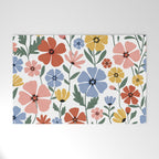 Colorful wildflowers Welcome Mat Gallery Image 1