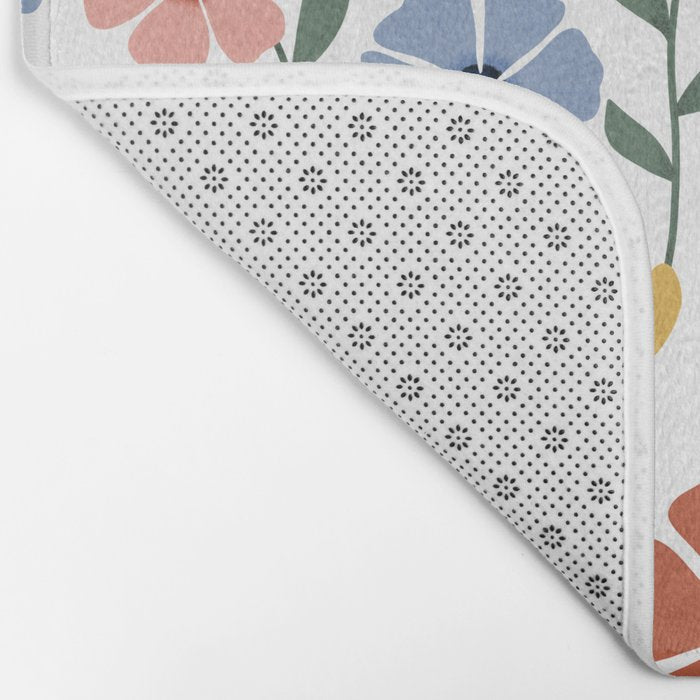 Colorful wildflowers Bath Mat Gallery Image 2