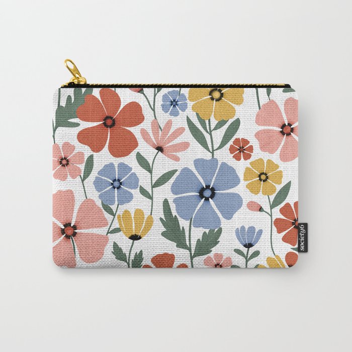 Colorful wildflowers Carry All Pouch Gallery Image 1