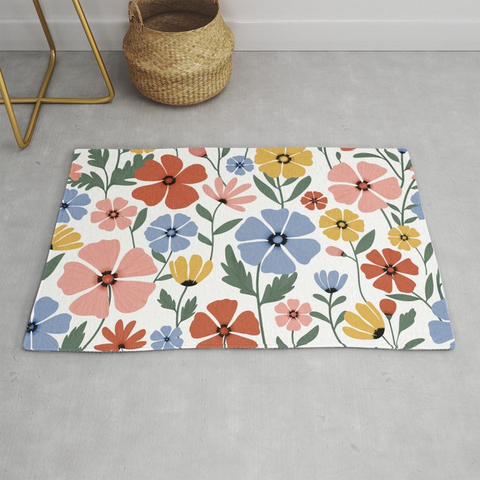 Colorful wildflowers Rug Gallery Image 1