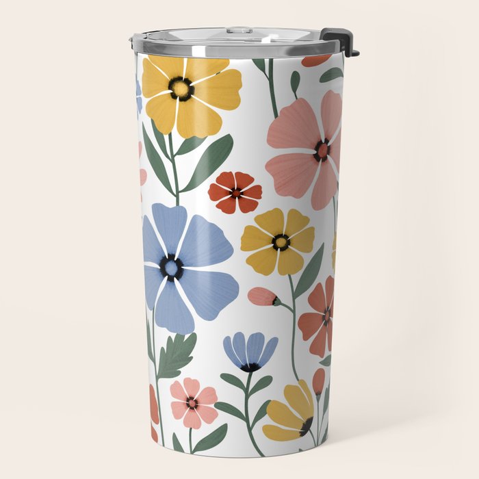 Colorful wildflowers Travel Mug Gallery Image 2