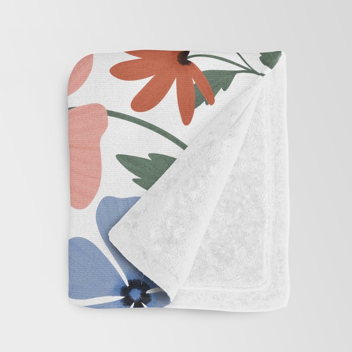 Colorful wildflowers Throw Blanket Gallery Image 3