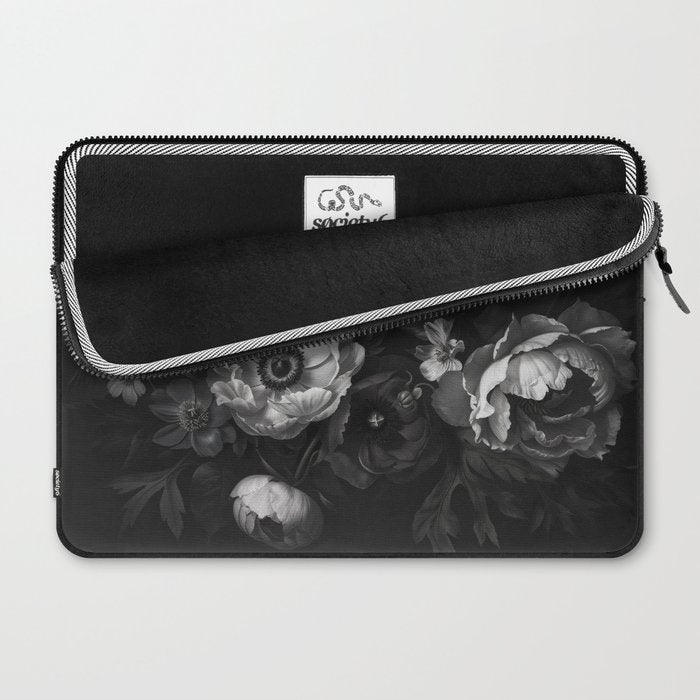 Dark Baroque Blossom Symphony Large Flower Art Laptop Sleeve Gallery Image 2