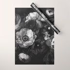 Dark Baroque Blossom Symphony Large Flower Art Wrapping Paper Gallery Image 1
