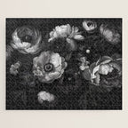 Dark Baroque Blossom Symphony Large Flower Art Jigsaw Puzzle Gallery Image 1