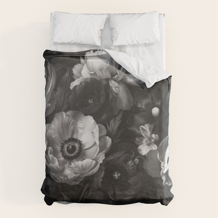 Dark Baroque Blossom Symphony Large Flower Art Duvet Cover Gallery Image 1