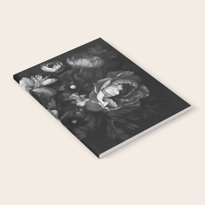 Dark Baroque Blossom Symphony Large Flower Art Notebook Gallery Image 2