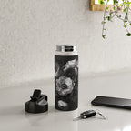 Dark Baroque Blossom Symphony Large Flower Art Water Bottle Gallery Image 4