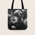 Dark Baroque Blossom Symphony Large Flower Art Tote Bag Gallery Image 1
