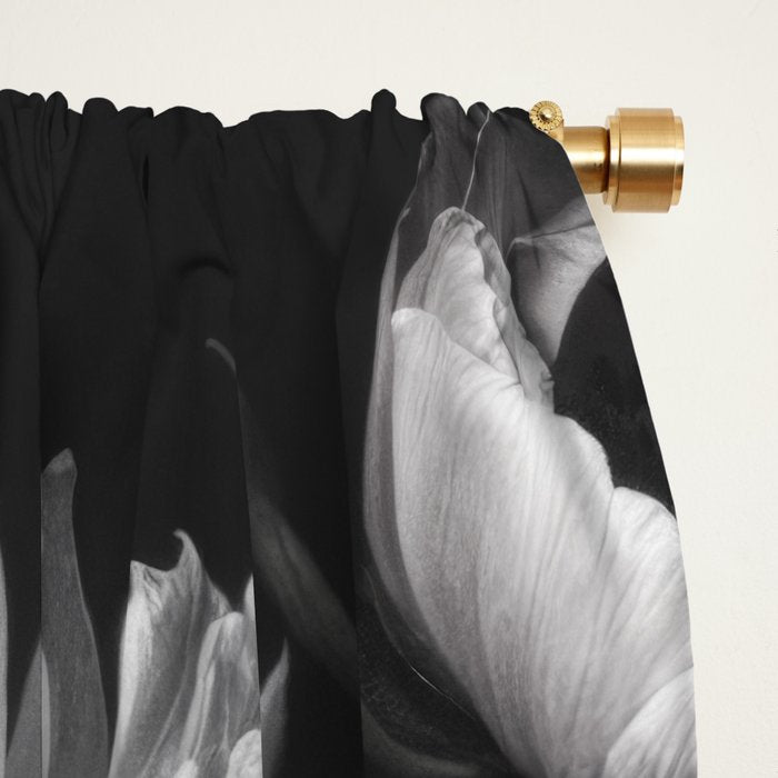 Dark Baroque Blossom Symphony Large Flower Art Window Curtain Gallery Image 2