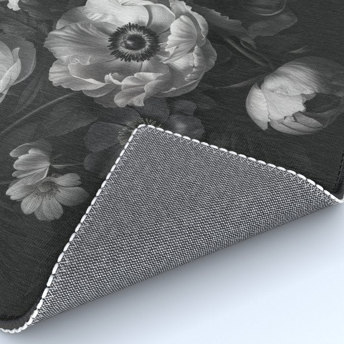 Dark Baroque Blossom Symphony Large Flower Art Rug Gallery Image 4