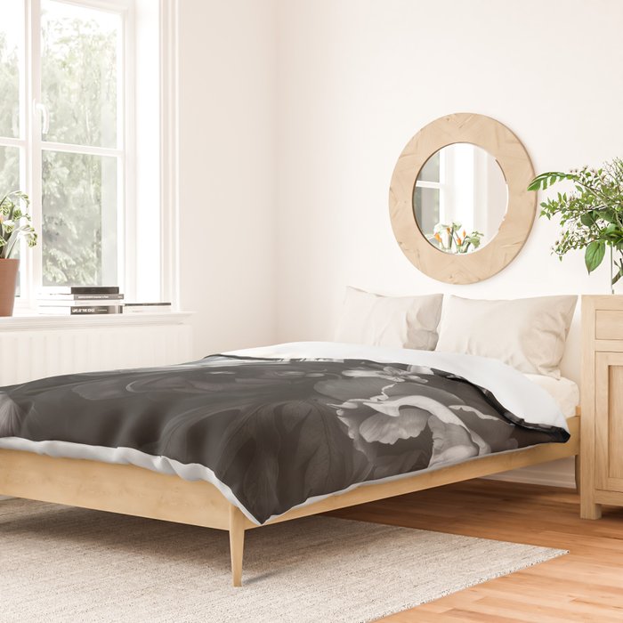 Dark Baroque Blossom Symphony Large Flower Art Duvet Cover Gallery Image 2