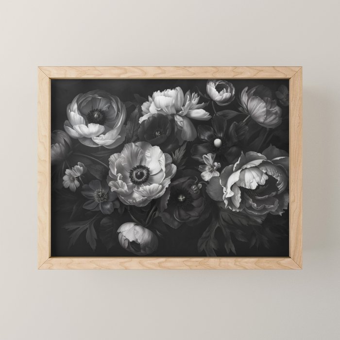 Dark Baroque Blossom Symphony Large Flower Art Mini Art Print Gallery Image 1