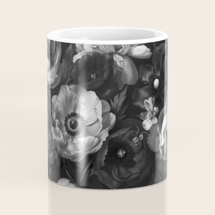 Dark Baroque Blossom Symphony Large Flower Art Coffee Mug Gallery Image 4