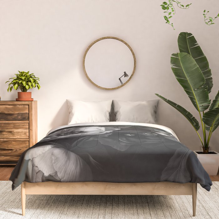 Dark Baroque Blossom Symphony Large Flower Art Comforter Gallery Image 3