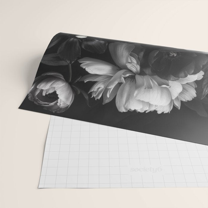 Dark Baroque Blossom Symphony Large Flower Art Wrapping Paper Gallery Image 2