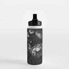 Dark Baroque Blossom Symphony Large Flower Art Water Bottle Gallery Image 2