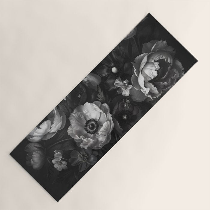 Dark Baroque Blossom Symphony Large Flower Art Yoga Mat Gallery Image 1